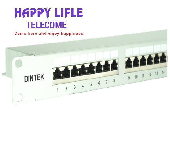 Patch Panel Cat.6 FTP 1U 24P 19inch chống nhiễu DINTEK